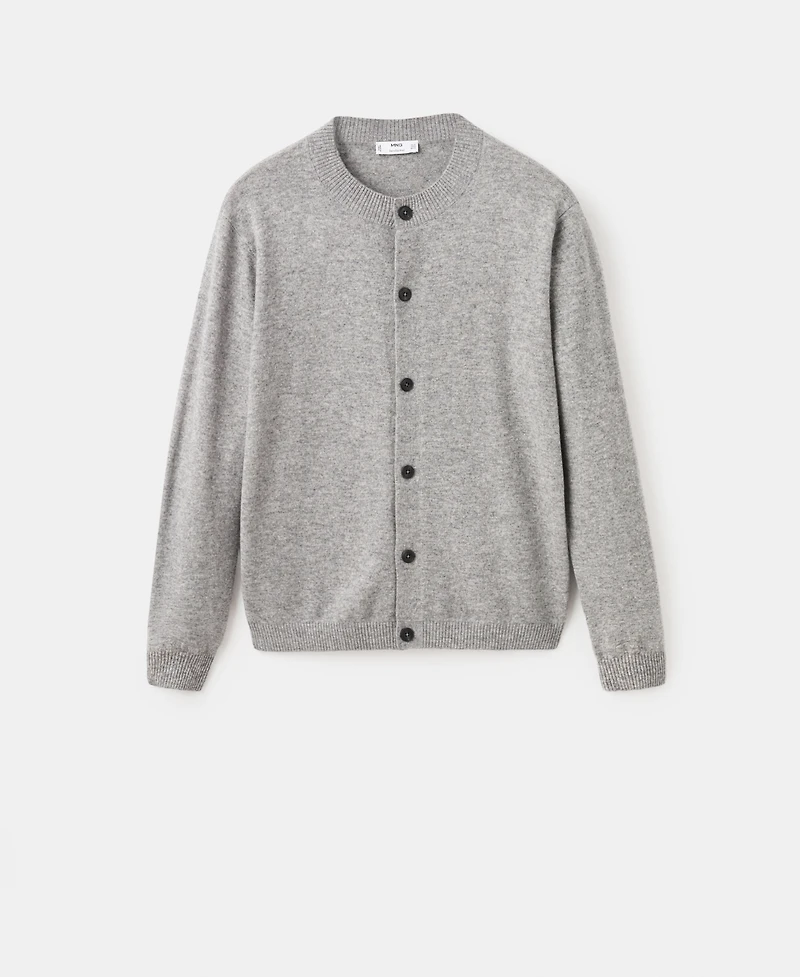 Mango Men's Extra-Fine Wool Buttons Cardigan