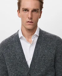 Mango Men's Knitted Button Cardigan