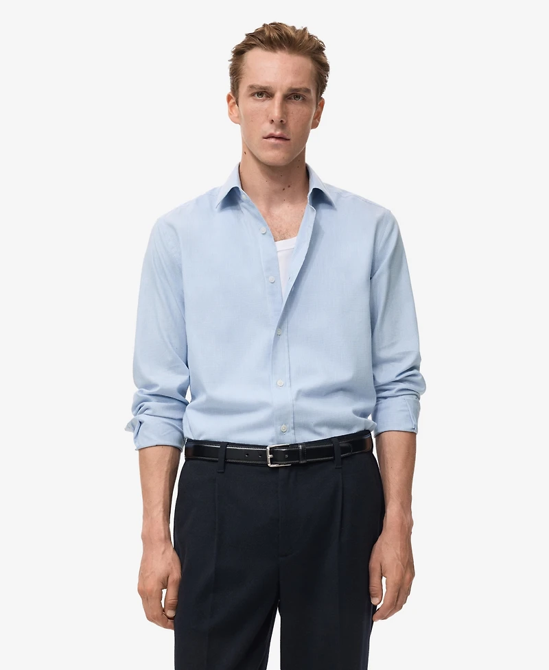 Mango Men's Regular Cotton Shirt