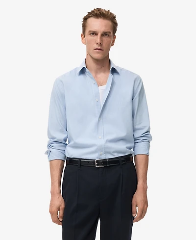 Mango Men's Regular Cotton Shirt