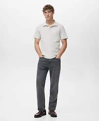 Mango Men's Cotton Pique Polo Shirt