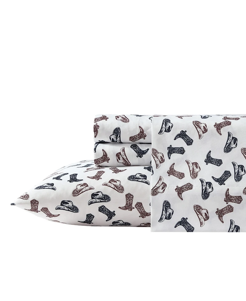 Wrangler Printed Microfiber 3-Pc. Sheet Set, Twin Xl