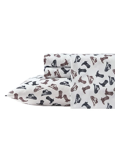 Wrangler Printed Microfiber 3-Pc. Sheet Set, Twin Xl