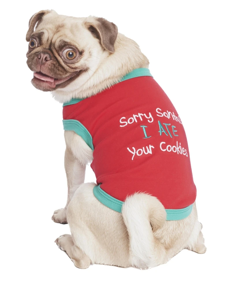 Parisian Pet Sorry Santa I Ate Your Cookies Holiday Dog T-Shirt