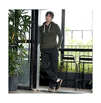Campus Sutra Men's Seaweed Green Zip-Front Regular Hoodie