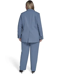 Calvin Klein Plus Scuba Crepe Notch Collar Jacket