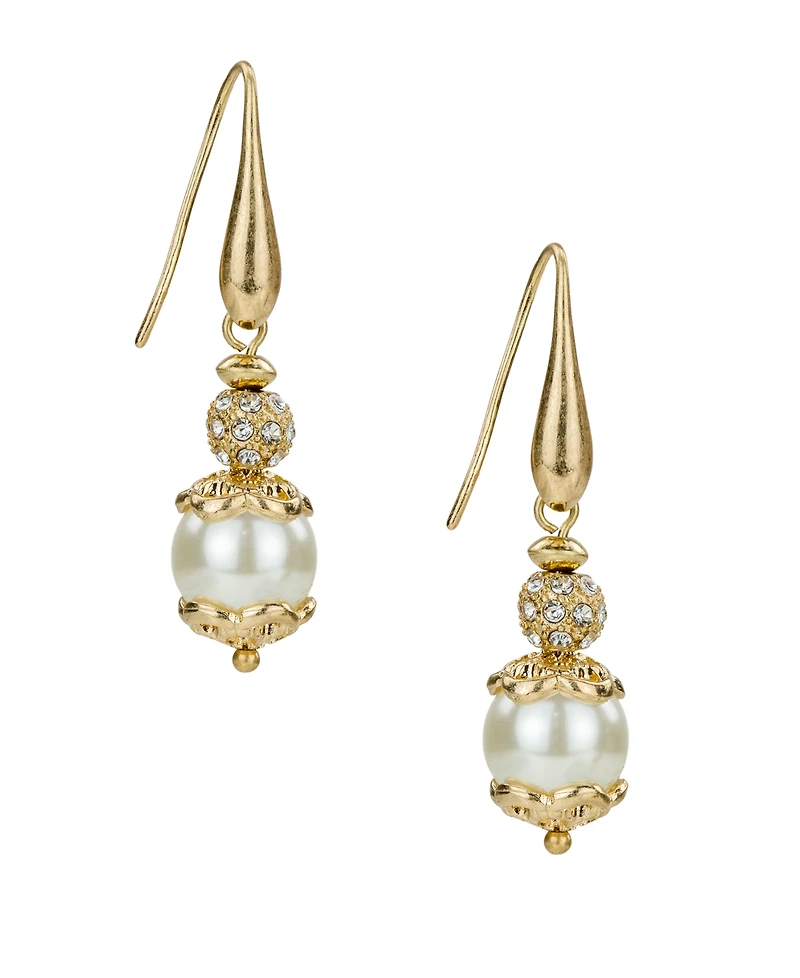 Patricia Nash Wire Drop Cultivated Pearl Earrings