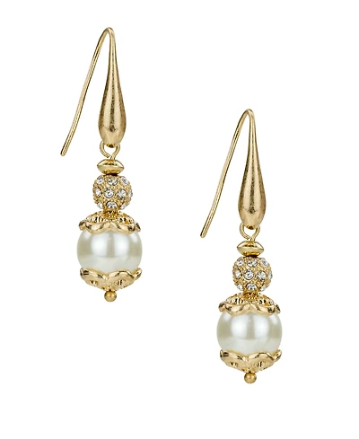 Patricia Nash Wire Drop Cultivated Pearl Earrings