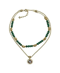 Patricia Nash Modular European Floral Tapestry Pendant Necklace