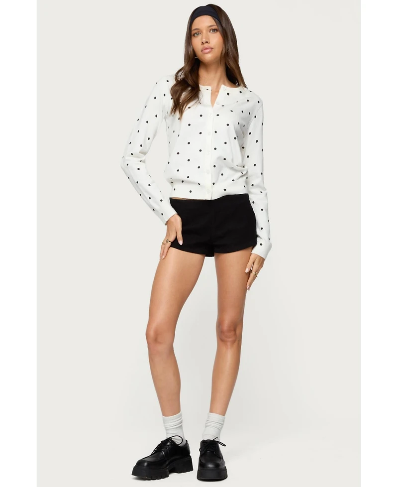 Edikted Women's Shea Polka Dot Knitted Cardigan
