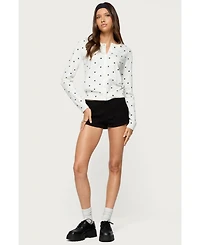 Edikted Women's Shea Polka Dot Knitted Cardigan