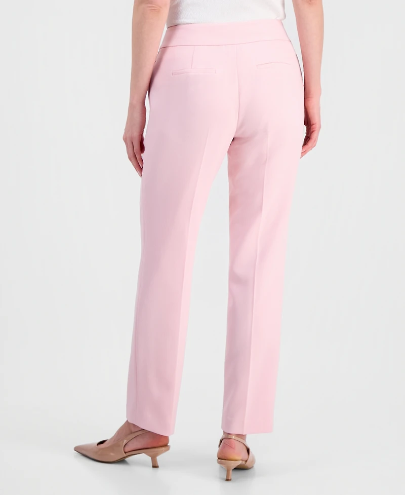 Kasper Women's Julia Stretch Crepe Mid-Rise Pants, Regular & Petite