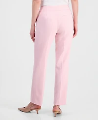 Kasper Women's Julia Stretch Crepe Mid-Rise Pants, Regular & Petite