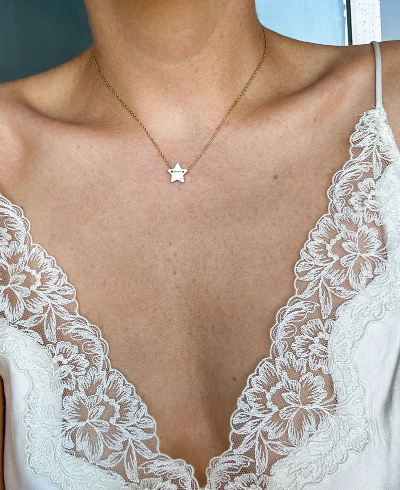 Adornia 14k Gold-Plated Star Charm Pendant Necklace, 16" + 2" extender