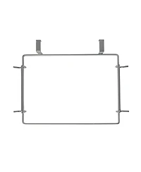 Household Essentials Metal Over the Door Trash Bag Holder, Silver