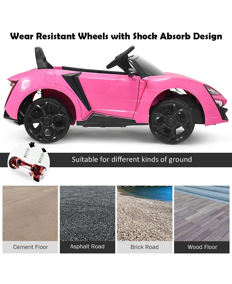 Sugift 12V 2.4G Rc Electric Vehicle with Lights