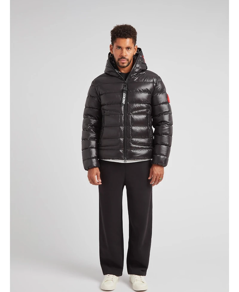 JACK1T Men's R4D Tramline Hooded Puffer Jacket