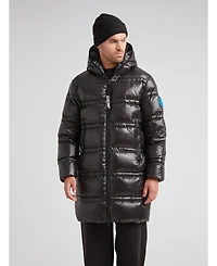 JACK1T Men's R4D Tramline Hooded Long Puffer Coat