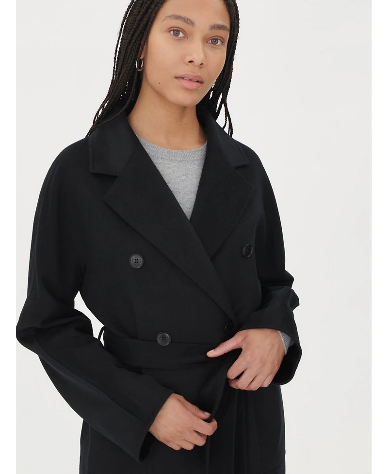 Gobi Cashmere Women's Double Breasted Long Coat
