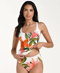 La Blanca Womens Jungle Blossoms Scoop Neck Tankini Bottoms