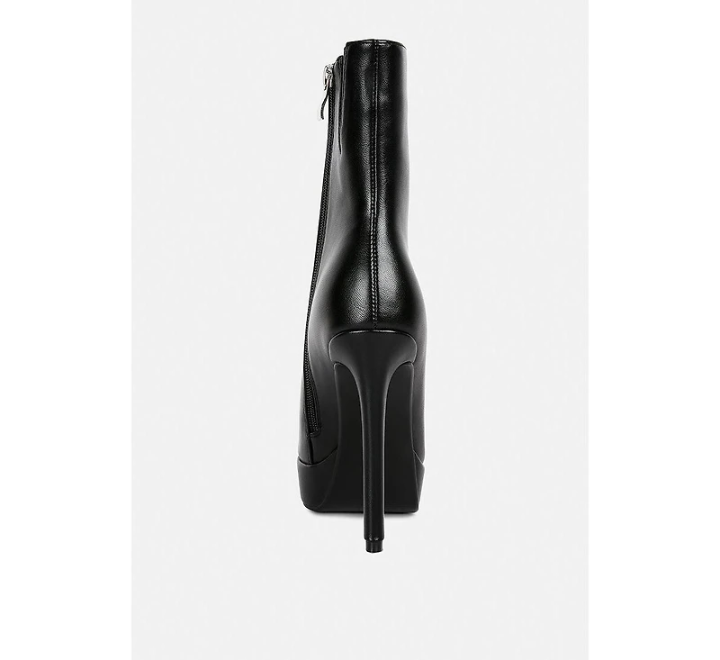 Magna Womens Platform Heel Ankle Boot