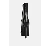 Magna Womens Platform Heel Ankle Boot