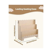 Slickblue 3-Tier Montessori Toddler Bookcase with Front-Facing Shelves