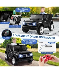 Sugift 12V Licensed Mercedes-Benz Eqg Kids Ride On Car with Remote Control-Black