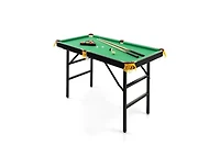 Boyel Living 47 Inch Folding Billiard Table with Cues and Brush Chalk Gaming Table