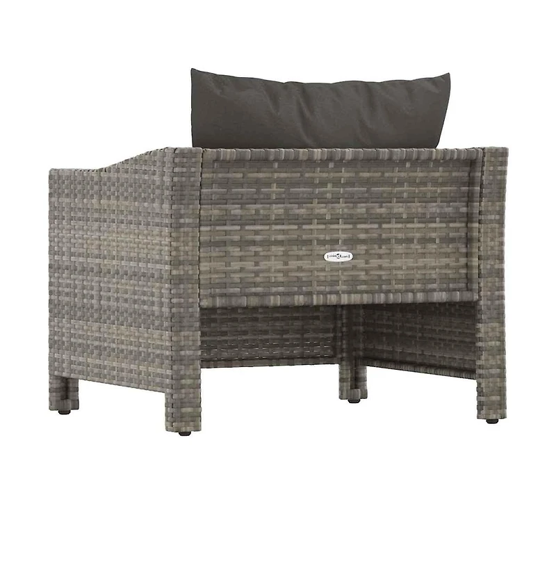 vidaXL Garden Set of 1 Armchair Poly rattan Medium Lightweight