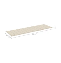 vidaXL Table Beige Solid Acacia Wood Standard Foldable Sunlounger