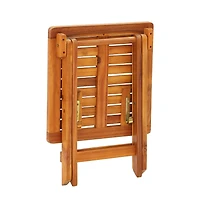 vidaXL 2 pcs with Table and Cushions Solid Wood Acacia Sun Loungers