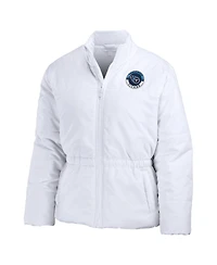 Wear by Erin Andrews Women's White Tennessee Titans Packaway Full-Zip Puffer Jacket