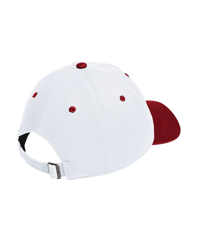 Adidas Men's and Women's White/Crimson Indiana Hoosiers Seasonal Baseball Slouch Adjustable Hat