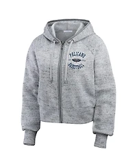 Wear by Erin Andrews Women's Heather Gray New Orleans Pelicans Speckled Radiator Full-Zip Hoodie