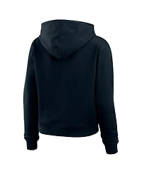 Wear by Erin Andrews Women's Navy Carolina Panthers Waffle Hoodie Pullover Top