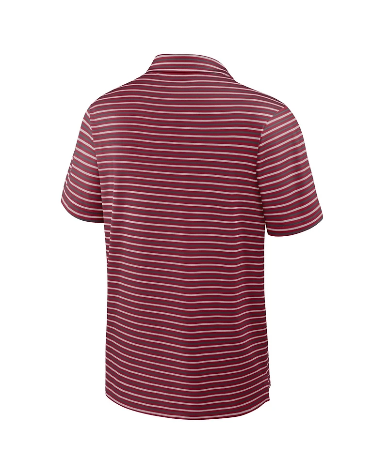 Nike Men's Crimson Alabama Tide 2025 Coaches Premium Tour Stripe Dri-fit Polo Shirt