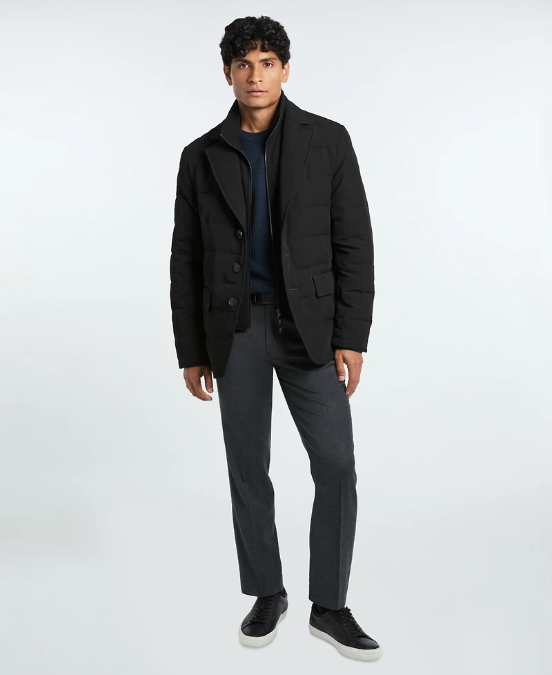 Ted by Baker Men's Solid Quilted Puffer Blazer Jacket