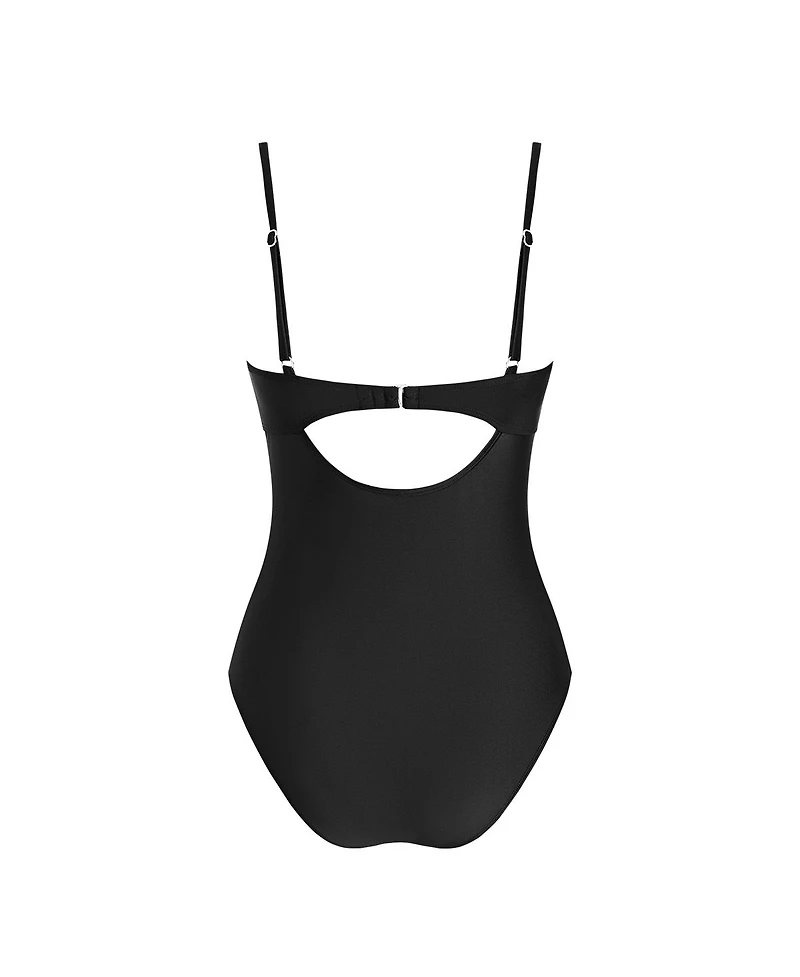 Cupshe Women's Sweetheart One Piece Swimsuit with Mesh Detail