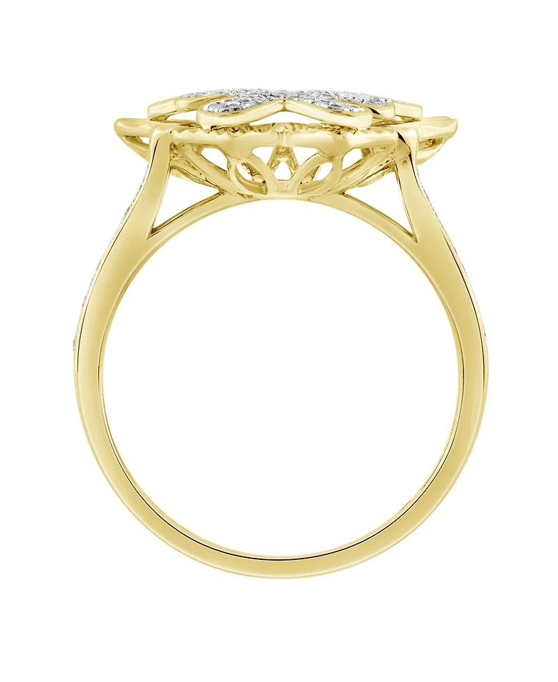 Macy's White Diamond Ring (1/4 ct. t.w.) in 10k Yellow Gold