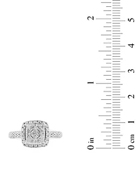 Macy's White Princess-Cut Diamond Ring (1 ct. t.w.) in 10k White Gold