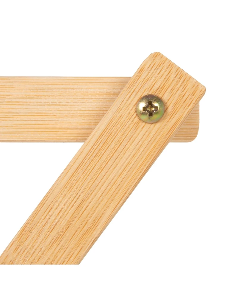 Household Essentials Bamboo Folding Clothes Drying Rack, Black