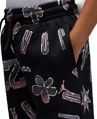 Jordan Big Girls 23 Throwback Graphic Logo Fleece Pants