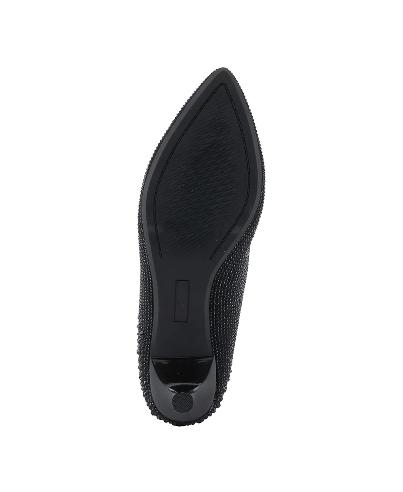 Patrizia Tyanna Women's Kitten Heel Pump Textile Upper With Crystal Details