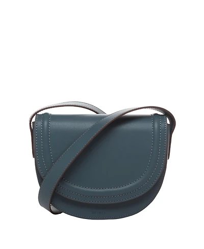 Small Leather Saddle Crossbody Bag