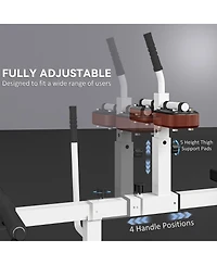 Soozier Adjustable Seated Calf Raise Machine Leg Press Strength Training Gym Equipment