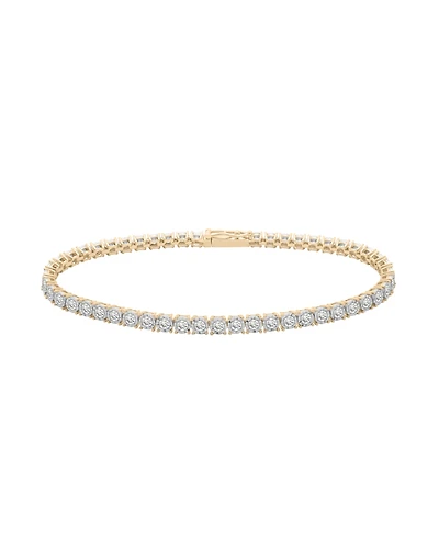 Macy's Diamond Tennis Bracelet (2 ct. t.w.) in 10k Yellow Gold Over Sterling Silver