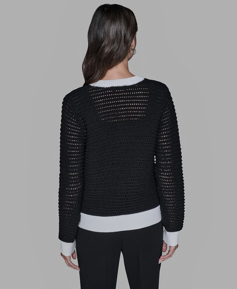 Karl Lagerfeld Paris Women's Button-Front Cardigan