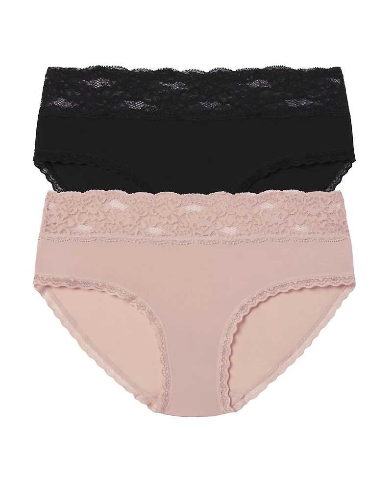 Skarlett Blue Women's Goddess Lace Trim Hipster 2-Pack