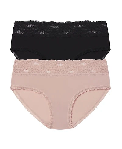 Skarlett Blue Women's Goddess Lace Trim Hipster 2-Pack